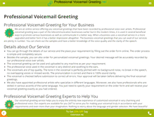 Tablet Screenshot of professionalvoicemailgreeting.net